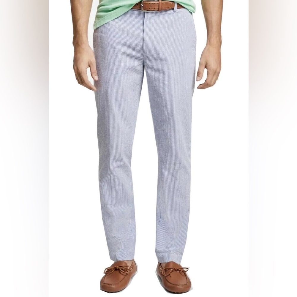 Men's Brooks Brothers Seersucker Blue Striped Pants
